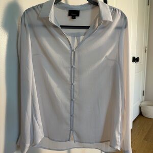 Lumiere White Button-Up Blouse Womens M